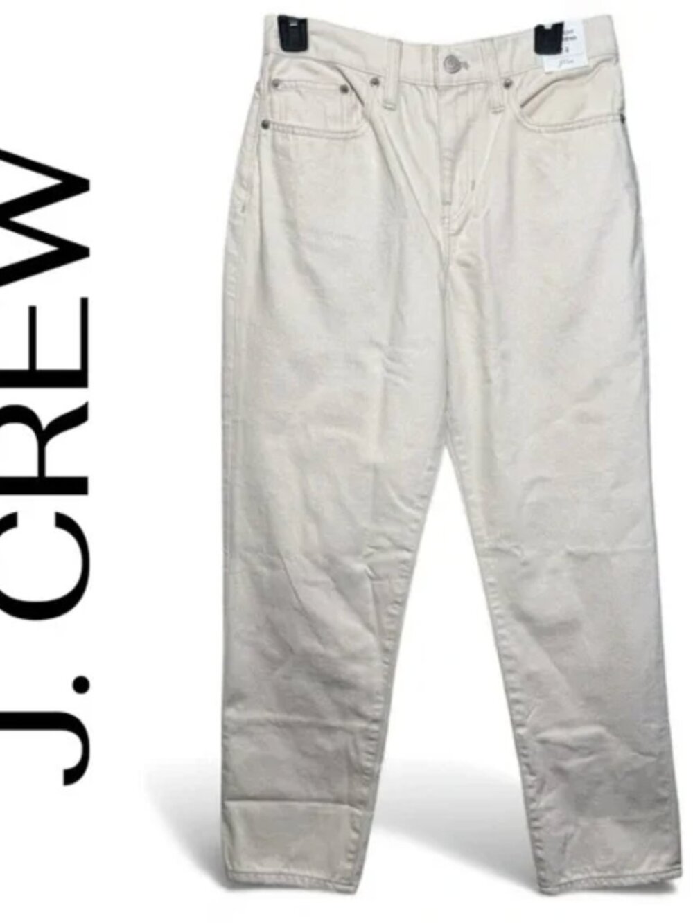 J. CREW Women's Slouchy Boyfriend Jeans Size 24 Cream Denim NEW $148 msrp